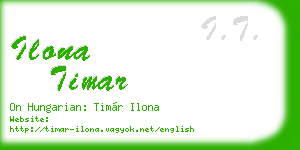 ilona timar business card