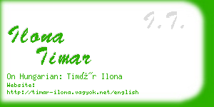 ilona timar business card